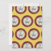 柔道 空手 武道 生日招待状 男の子 招待状 (裏面)