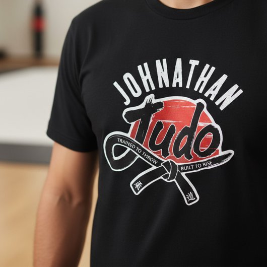 柔道 - 黒帯 - 昇る太陽 トライブレンドTシャツ