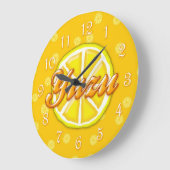 柚子の果実 ラージ壁時計 (傾斜)