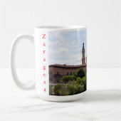 柱およびエブロ川の私達の女性のカテドラル コーヒーマグカップ (左)