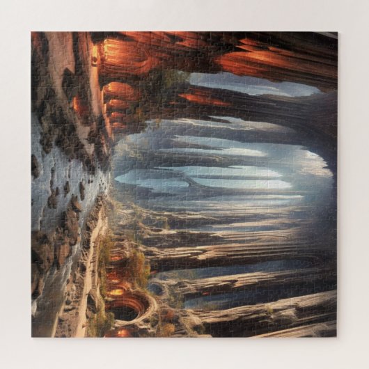 柱と人 ジグソーパズル (横)