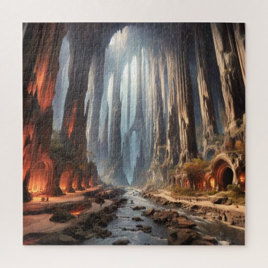 柱と人 ジグソーパズル (縦)