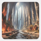 柱と人 スクエアシール (正面)