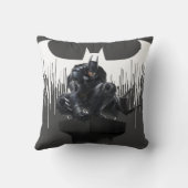 柱に止まったバットマン クッション (裏面)