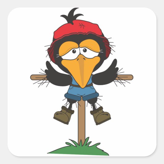 柱のかかし スクエアシール (正面)