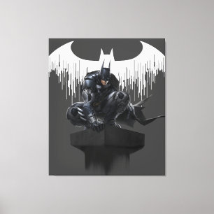 柱の上に止まった打者 キャンバスプリント