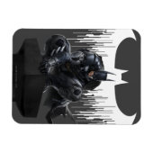 柱の上に止まった打者 マグネット (横)