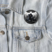 柱の上に止まった打者 缶バッジ (インサイチュ)