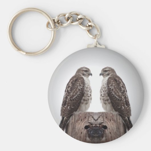 柱の上の鷹 キーホルダー (正面)