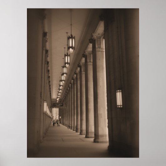 柱の列 – シビックオペラハウス – シカゴ ポスター (正面)