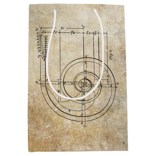 柱の構造をスクロール ミディアムペーパーバッグ (正面)