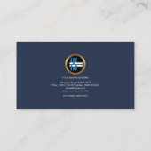 柱のRebarの最小主義の明白な構造工学技術者 名刺 (裏面)