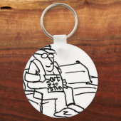 柱を立て抜く キーホルダー (正面)