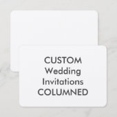 柱付き 110lb 5”×3.5" 結婚式招待状 招待状 (正面/裏面)