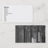 柱廊玄関のインテリアの透視図、Esne (La 名刺 (正面/裏面)