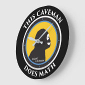 柱時計の数学の頭が切れるな穴居人 ラージ壁時計 (傾斜)