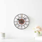 柱時計を保つ古代時間 ラウンド壁時計 (ホーム)