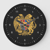 柱時計アルメニアの紋章付き外衣 ラージ壁時計 (正面)