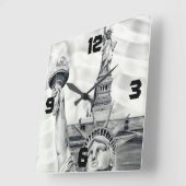 柱時計自由の女神 スクエア壁時計 (傾斜)