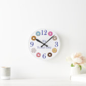 柱時計-それはドーナツ時間です ラウンド壁時計 (ホーム)