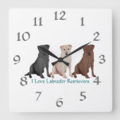 柱時計 スクエア壁時計 (正面)