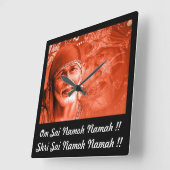 柱時計-正方形- Saiのババ スクエア壁時計 (傾斜)