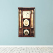 柱時計， c.1855 キャンバスプリント (インサイチュ (ウッドフロア))