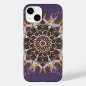 柱状の糸が結びつく紫色のiPhone 14ケース Case-Mate iPhoneケース (裏面)