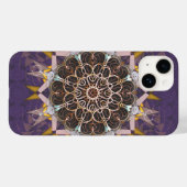 柱状の糸が結びつく紫色のiPhone 14ケース Case-Mate iPhoneケース (裏面 (横))