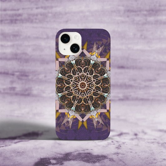 柱状の糸が結びつく紫色のiPhone 14ケース Case-Mate iPhoneケース