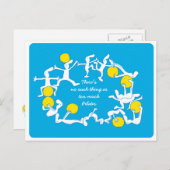 柱状葉書、青 ポストカード (正面/裏面)