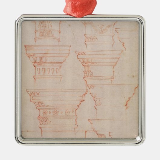 柱頭のW.18vの勉強 メタルオーナメント (正面)