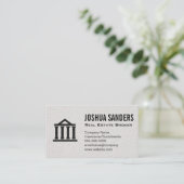 柱 |アンティーク建物 名刺 (スタンド正面)