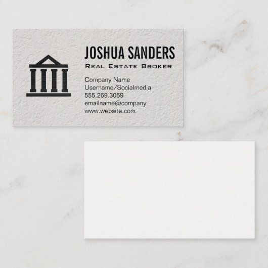 柱 |アンティーク建物 名刺 (正面/裏面)