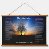 柳のシルエット 吊り下げ型タペストリー (正面)