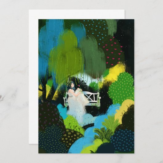 柳の少女 招待状 (正面/裏面)