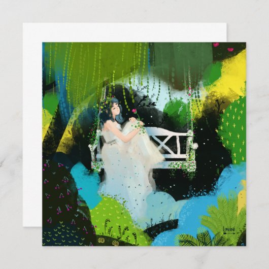 柳の少女 招待状 (正面/裏面)