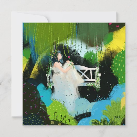 柳の少女 招待状 (正面)