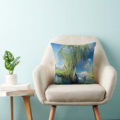 柳の木から空へ抽象芸術 クッション (椅子)