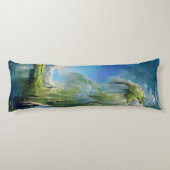 柳の木から空へ抽象芸術 ボディピロー (裏面)