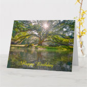 柳の木が生える場所 カード (黄色い花)