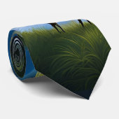 柳の木の下のヤギ ネクタイ (ロール)