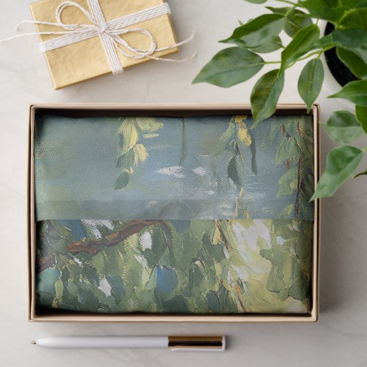 柳の木の切り離し（鳥）ショウジョウコウカンチョウ 薄葉紙 (ギフト)