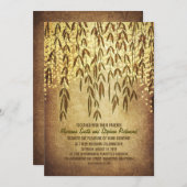 柳の木の枝ストリングライト結婚式の招待 招待状 (正面/裏面)