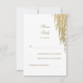 柳の木エレガントな結婚式の返信カード 出欠カード (正面)