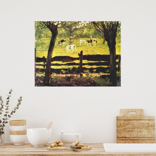 柳の木縁どの畑の子 ポスター (キッチン)