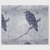 柳の枝のカラス ラッピングペーパー (フラット)