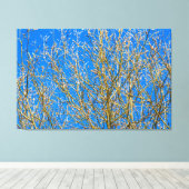 柳の芽 – 朝の春 キャンバスプリント (インサイチュ (ウッドフロア))