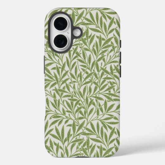 柳の葉の植物パターン モリス・ウィリアム Case-Mate iPhoneケース (裏面)