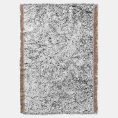 柳の葉木。抽象芸術自然 スローブランケット (正面縦)